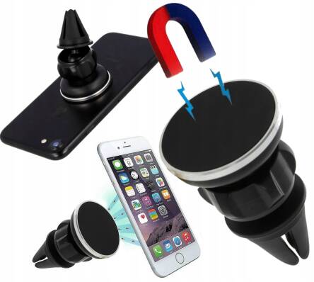 UCHWYT NA TELEFON MAGNETYCZNY SAMOCHODOWY 360° NA KRATKĘ V9